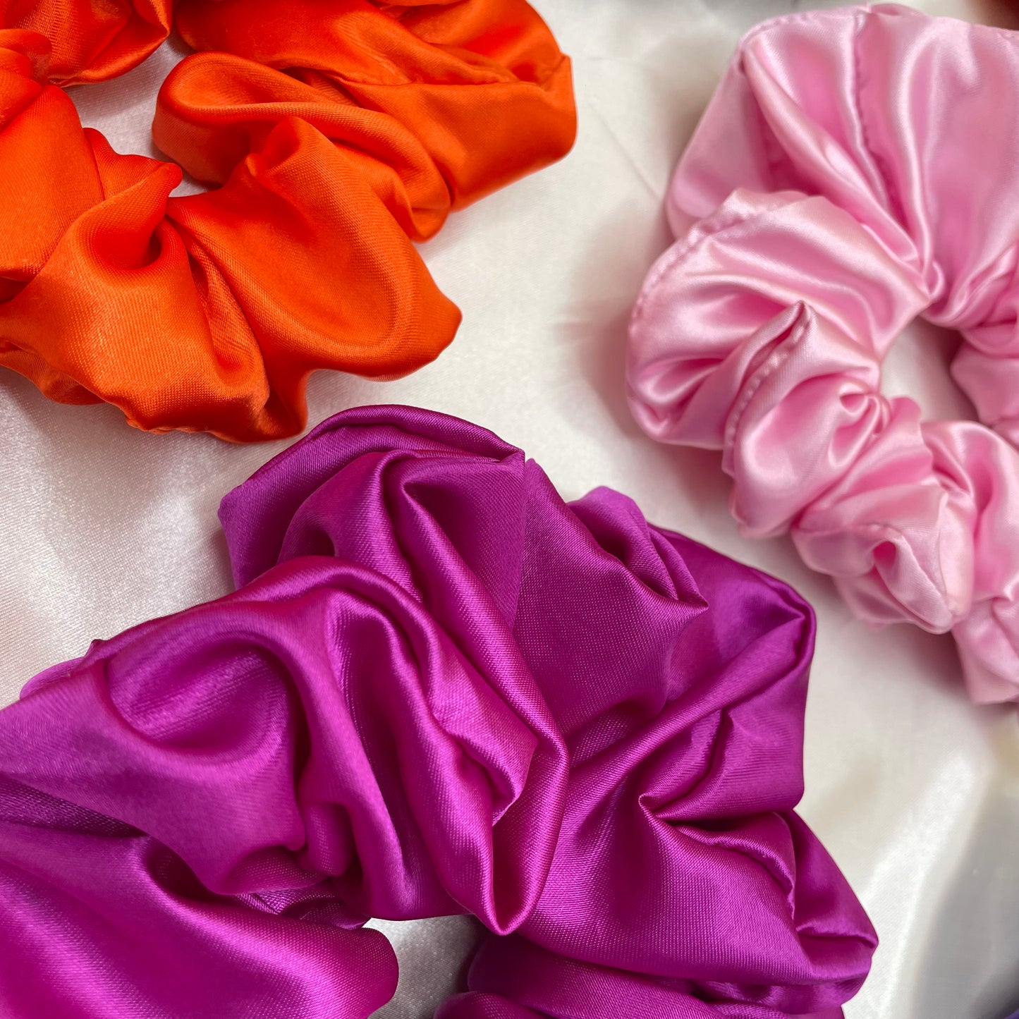 Luxury Satin Scrunchies | Eco-Friendly Hair Ties - Pack of 5
