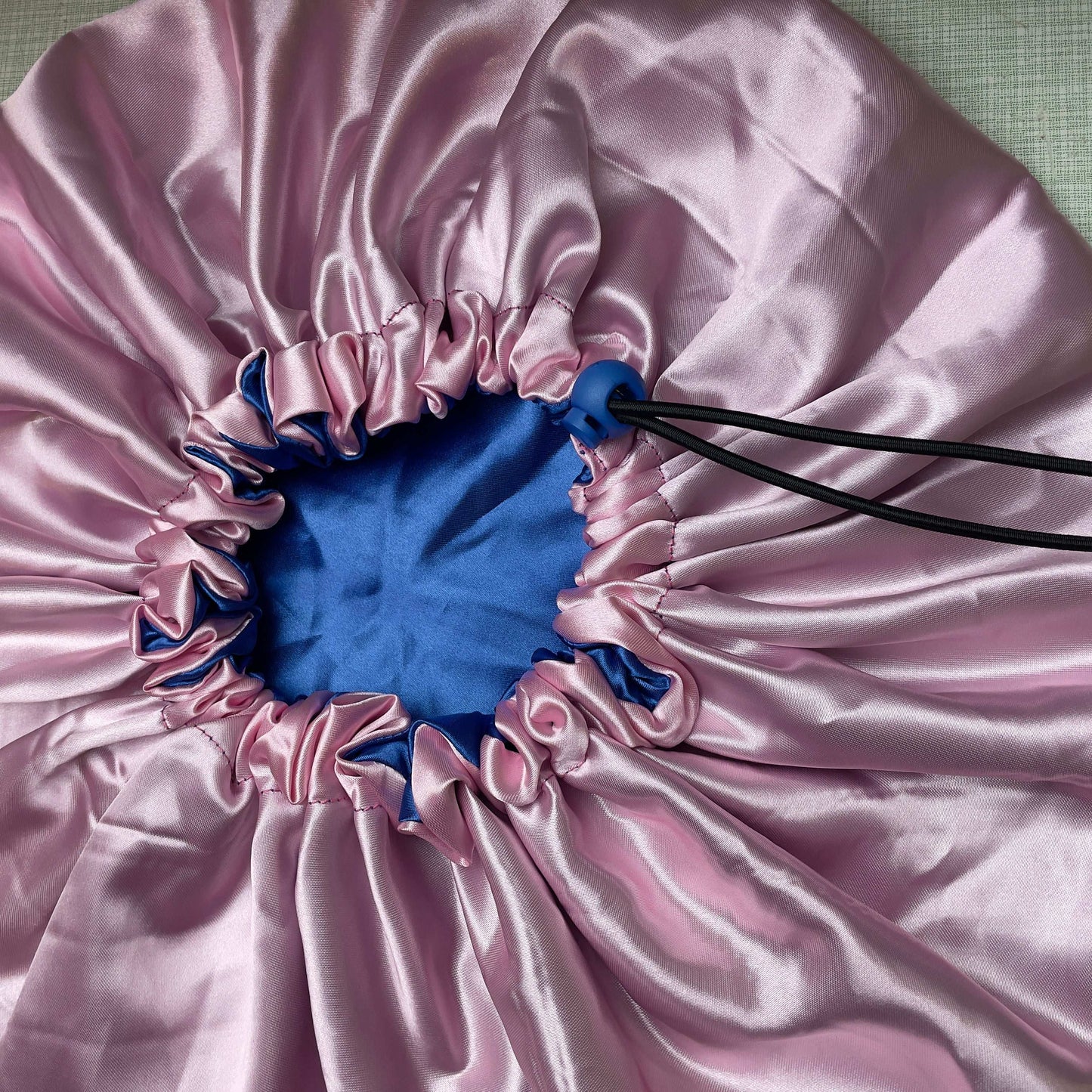 Royal Blush – Reversible Satin Drawstring Bonnet