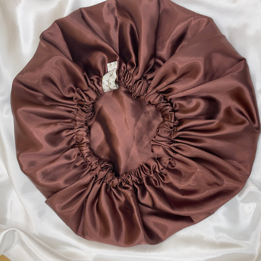 Chocolate Brown - Satin Bonnet