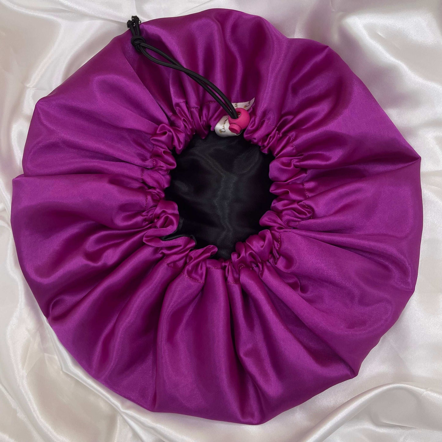 Berry Luxe Reversible Satin Bonnet – Adjustable Drawstring