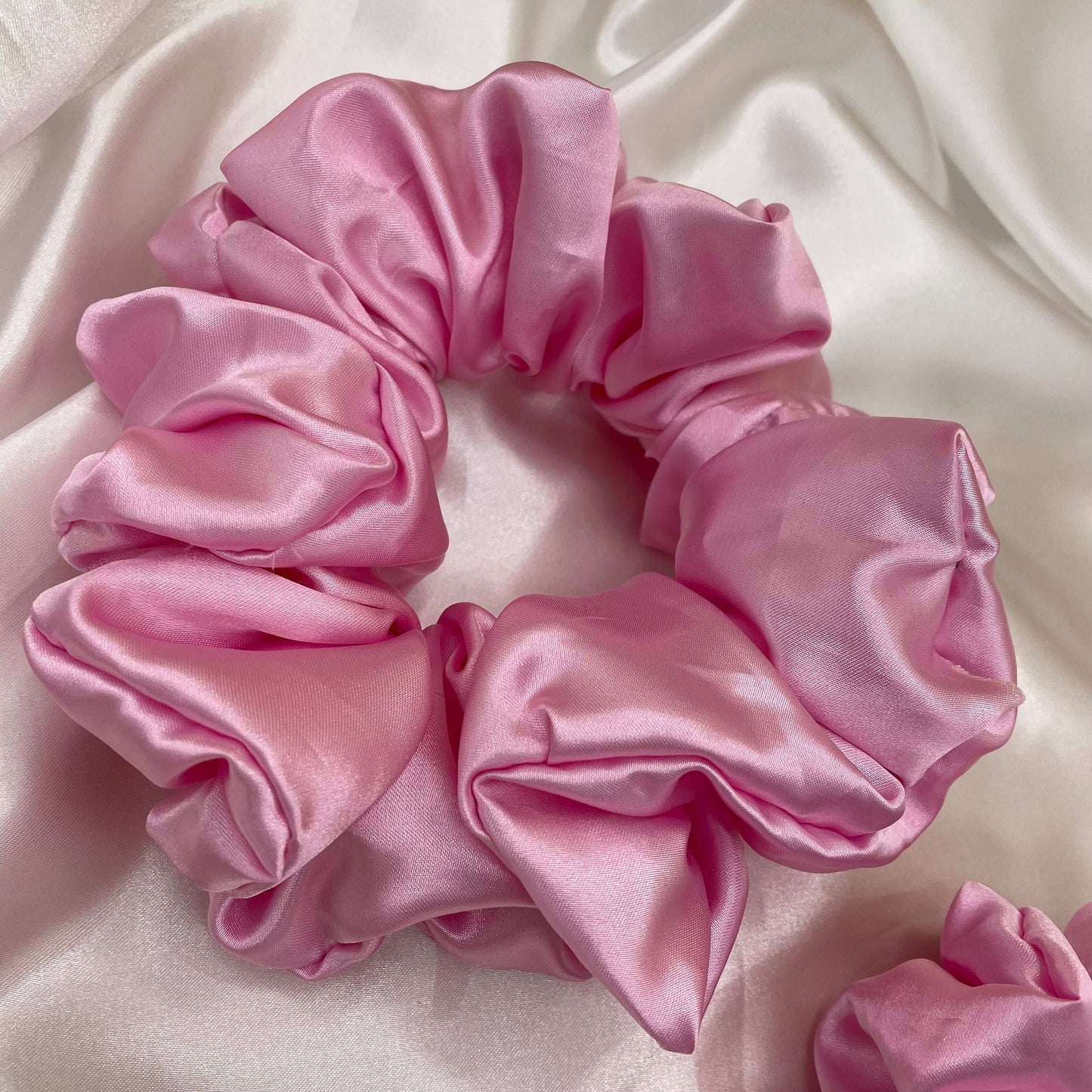 Blush Petal - Extra Large Satin Scrunchie (Light Pink)