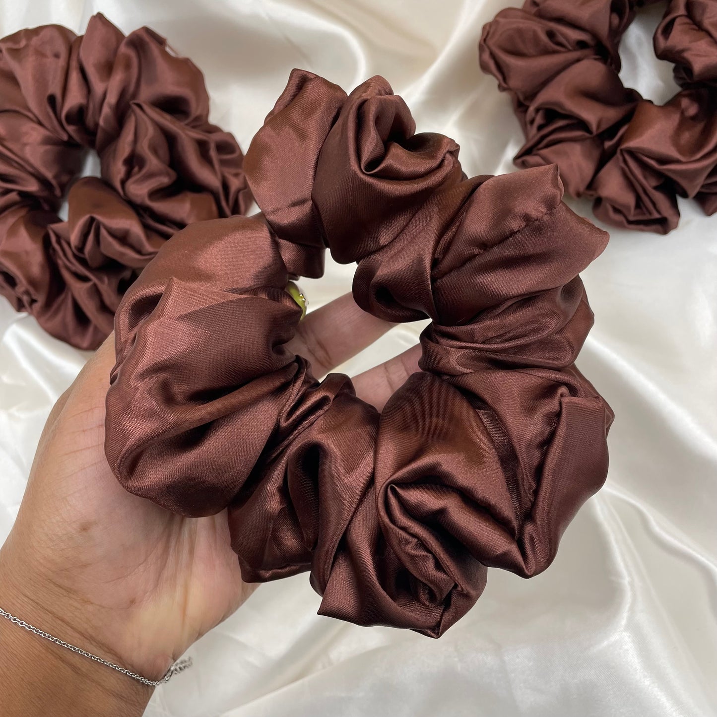 Mocha Bliss - Extra Large Satin Scrunchie