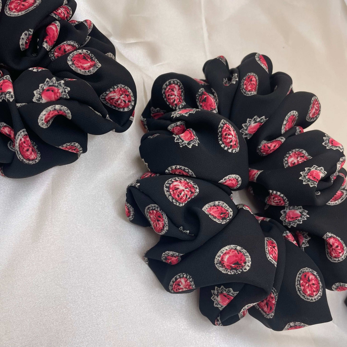Regal Ruby Chiffon Scrunchie (Extra Large)