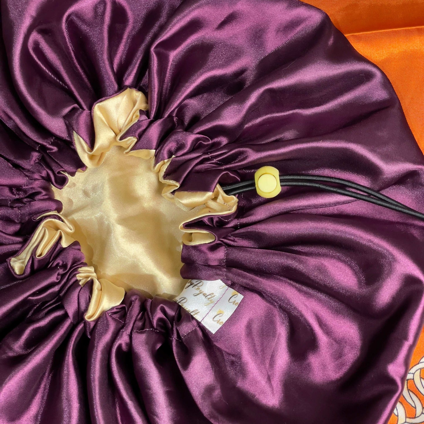 Golden Plum - Drawstring Satin Bonnet