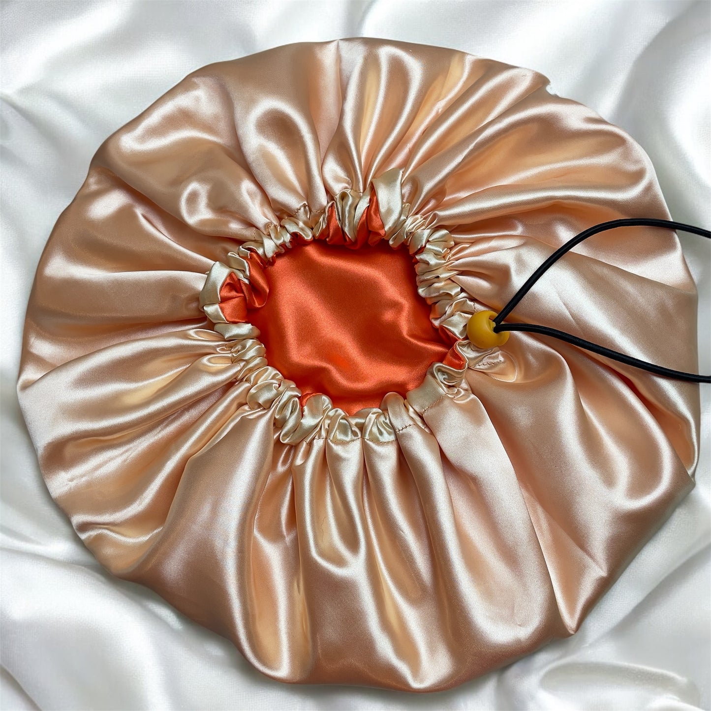 Golden Apricot - Drawstring Satin Bonnet