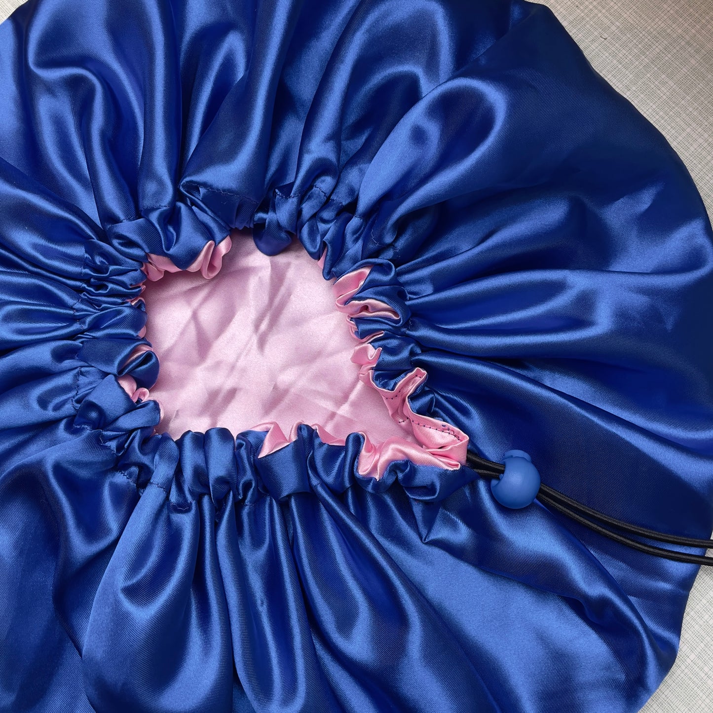 Royal Blush – Reversible Satin Drawstring Bonnet