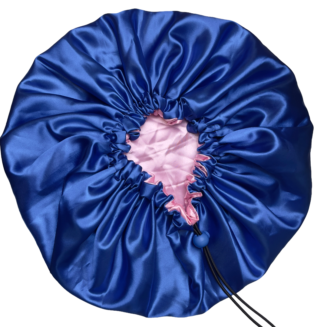 Royal Blush – Reversible Satin Drawstring Bonnet