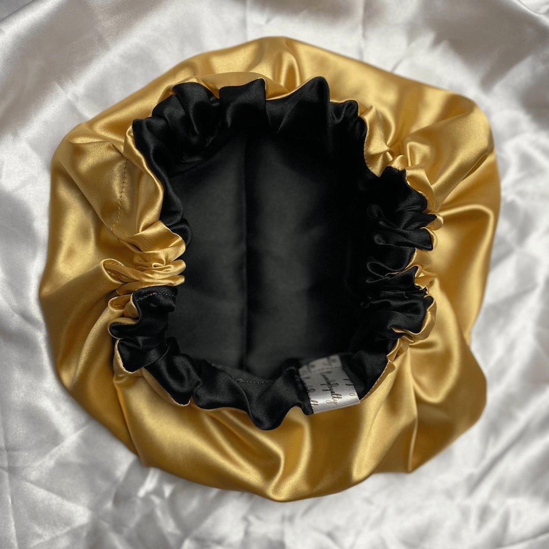 BLVCK ft GOLD Satin Bonnet - Luxurious Hair Protection - Crowned by Royalty