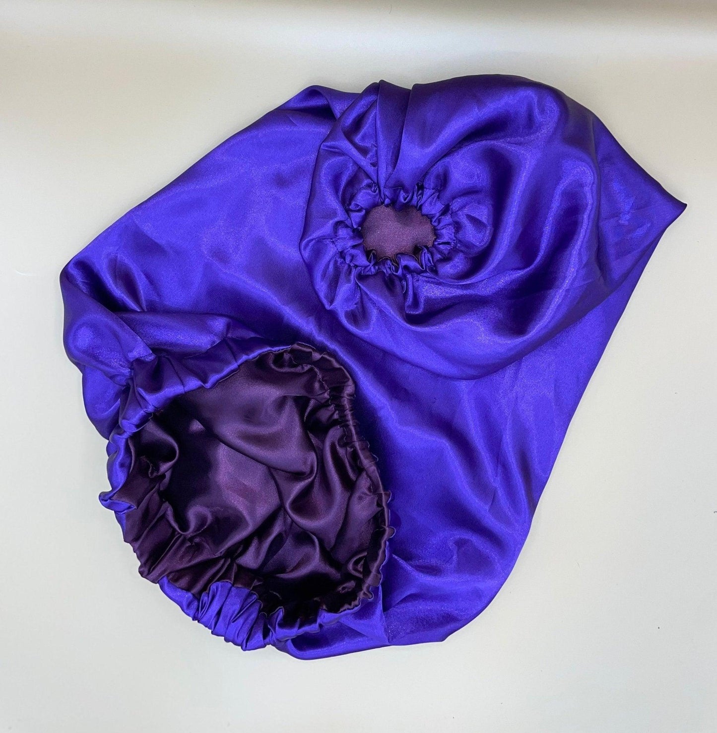 Reversible Satin Bonnet for Braids - Dual Color, Extra Large - Crowned by Royalty