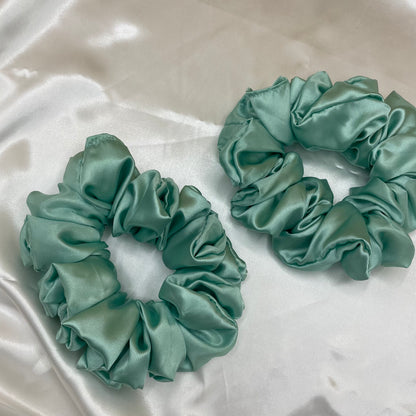 Mint Green Extra-Large Satin Scrunchie