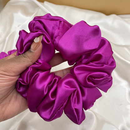 Radiant Orchid - Extra Large Satin Scrunchie (Magenta)