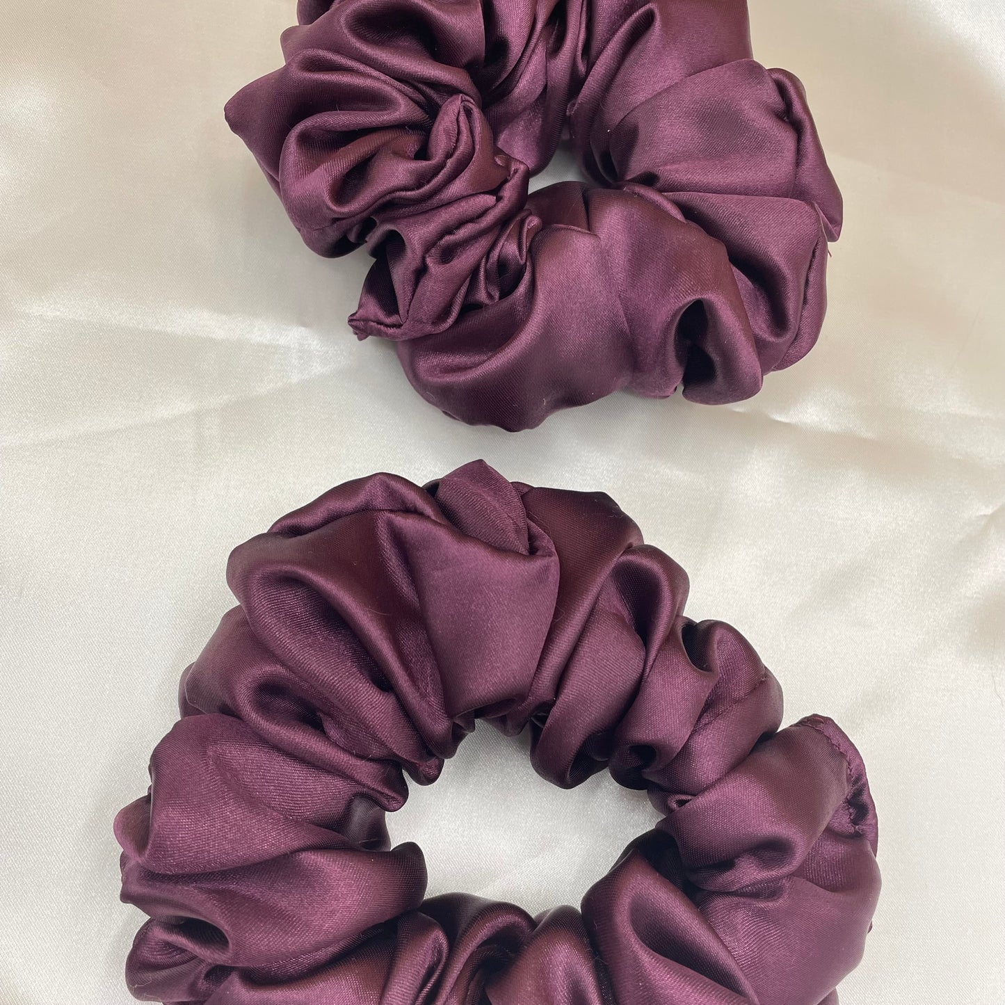 Burgundy Extra-Large Satin Scrunchie