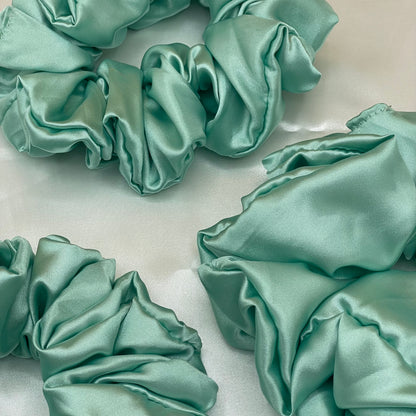 Mint Green Extra-Large Satin Scrunchie