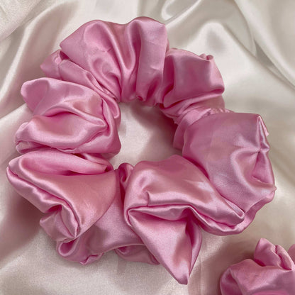 Blush Petal - Extra Large Satin Scrunchie (Light Pink)