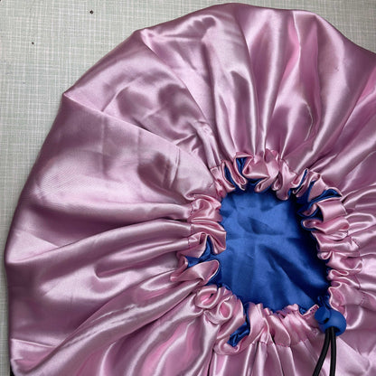 Royal Blush – Reversible Satin Drawstring Bonnet