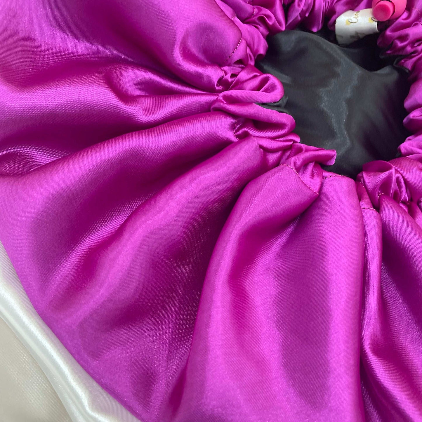 Berry Luxe Reversible Satin Bonnet – Adjustable Drawstring