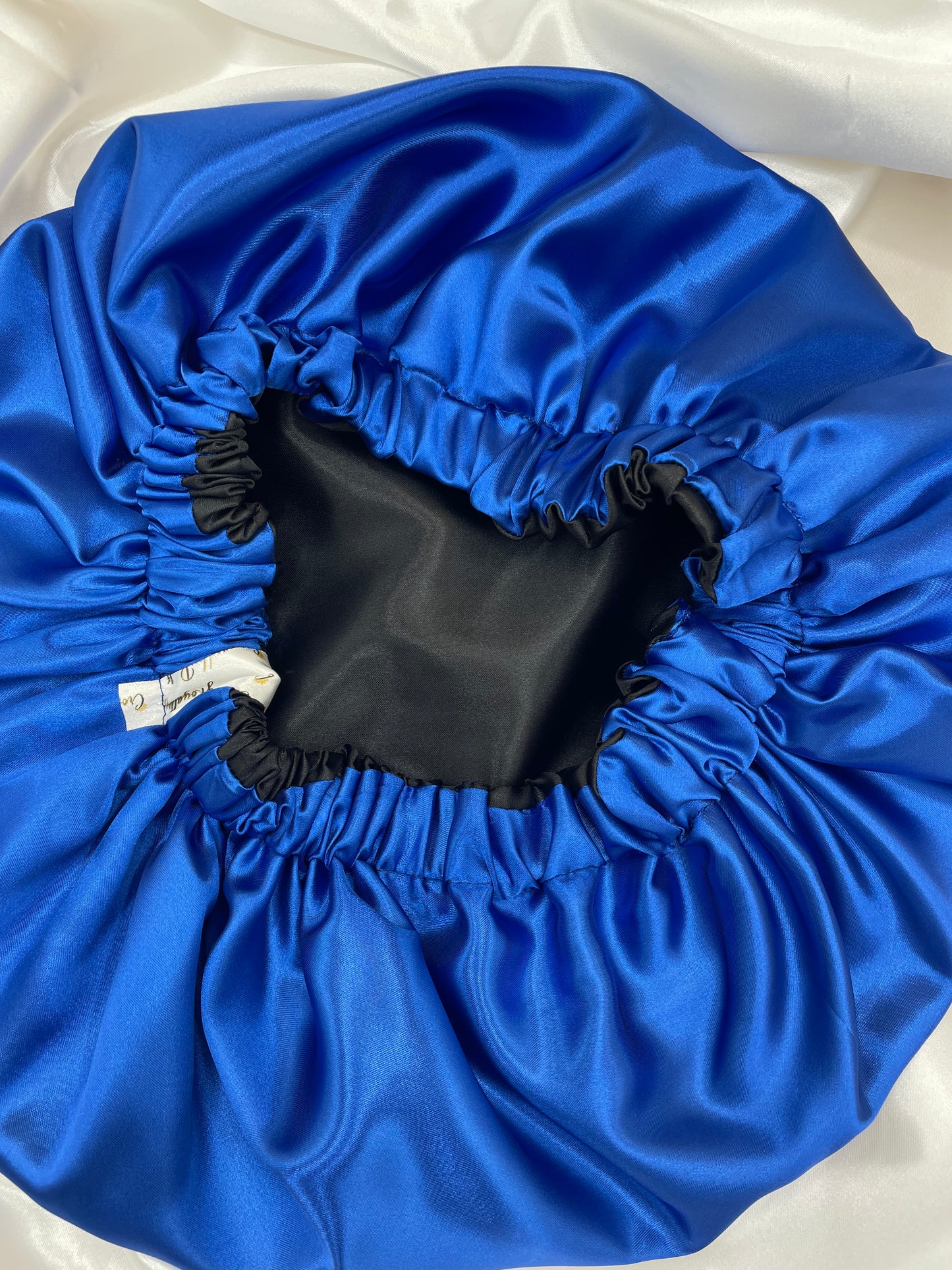 Reversible Satin Bonnets – Deep Blue & Soft Sky Blue Collection