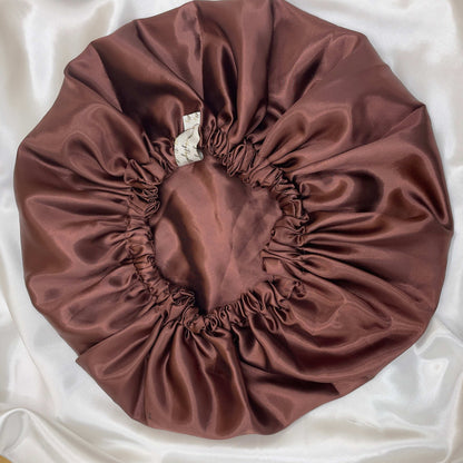 Chocolate Brown - Satin Bonnet