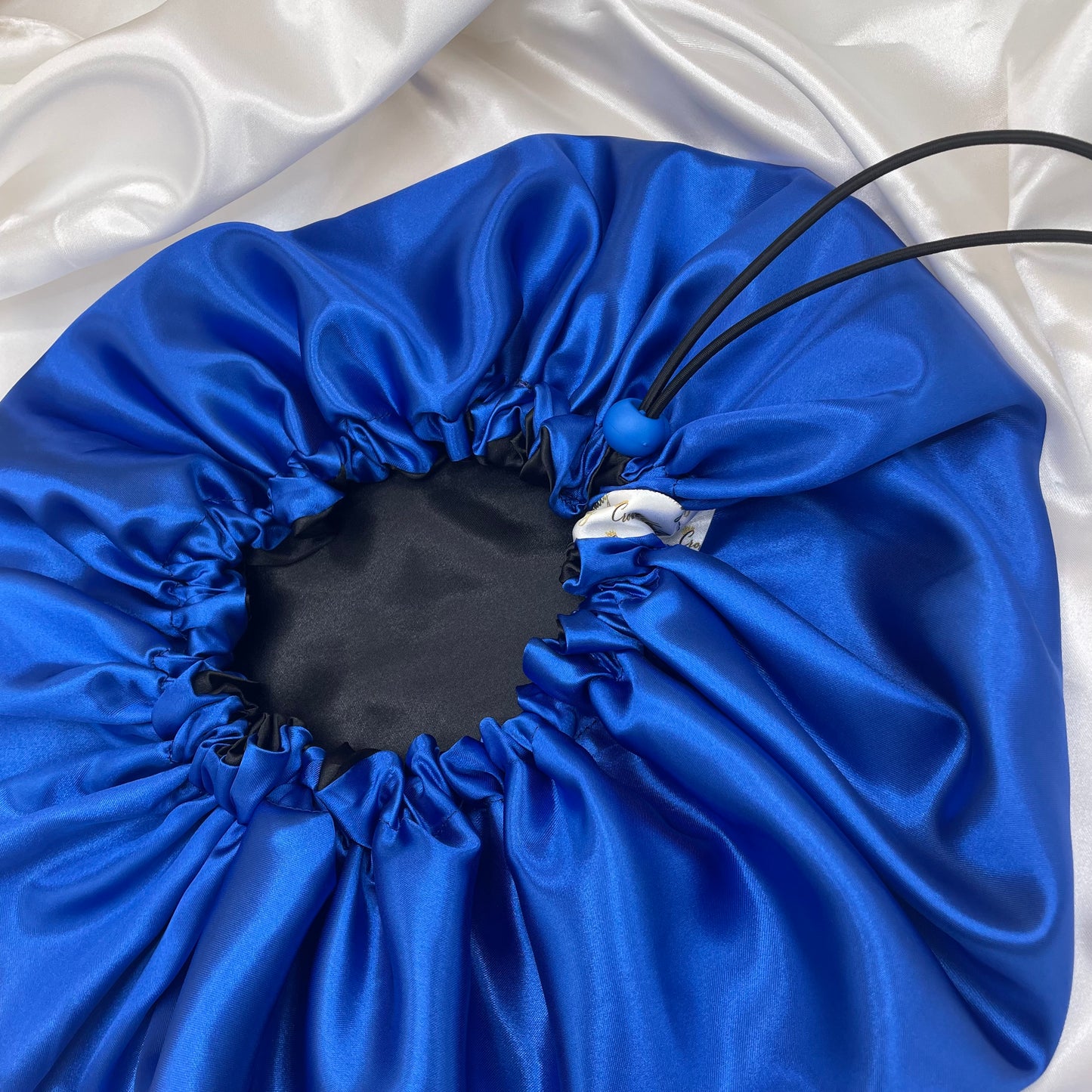 Reversible Satin Bonnets – Deep Blue & Soft Sky Blue Collection