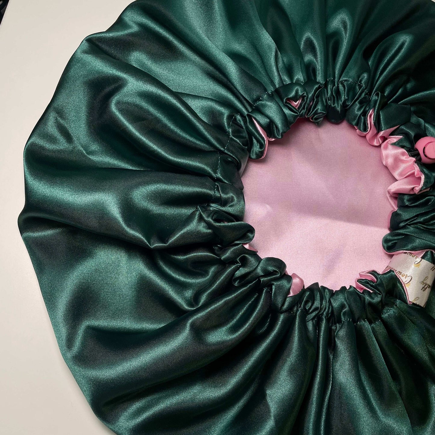 Blush Sage – Reversible Satin Bonnet | Adjustable & Versatile Hair Protection