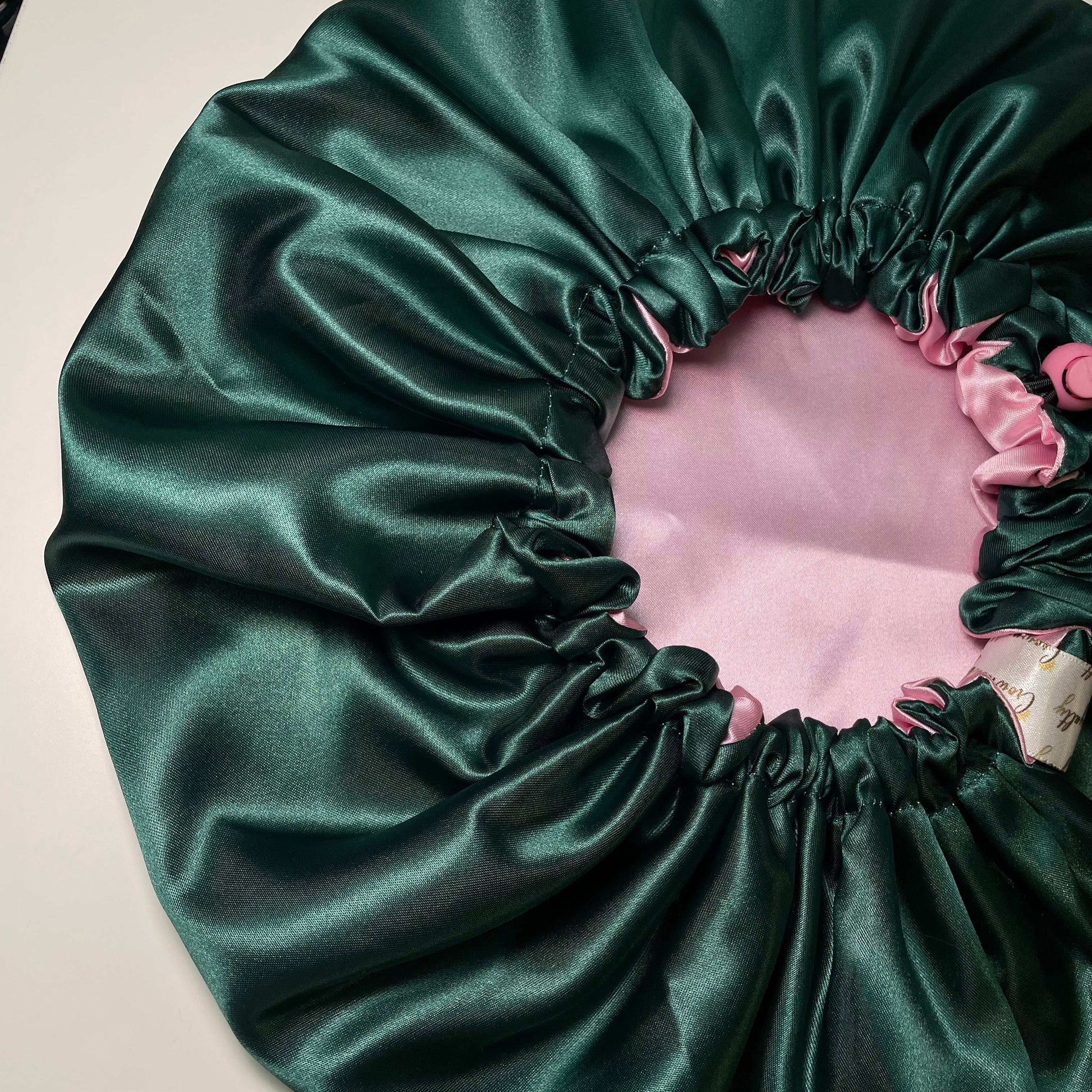 Blush Sage – Reversible Satin Bonnet | Adjustable & Versatile Hair Protection