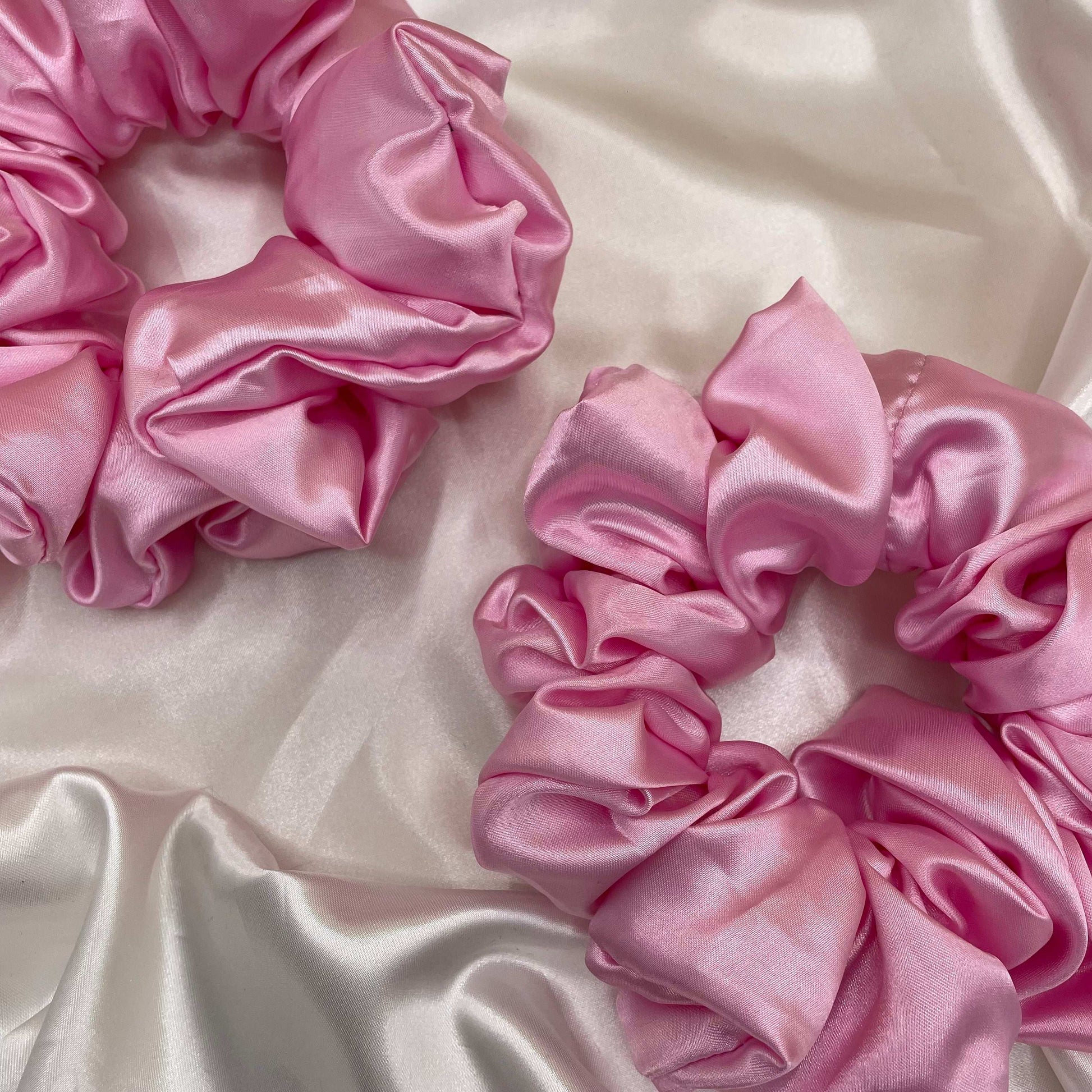 Blush Petal - Extra Large Satin Scrunchie (Light Pink)