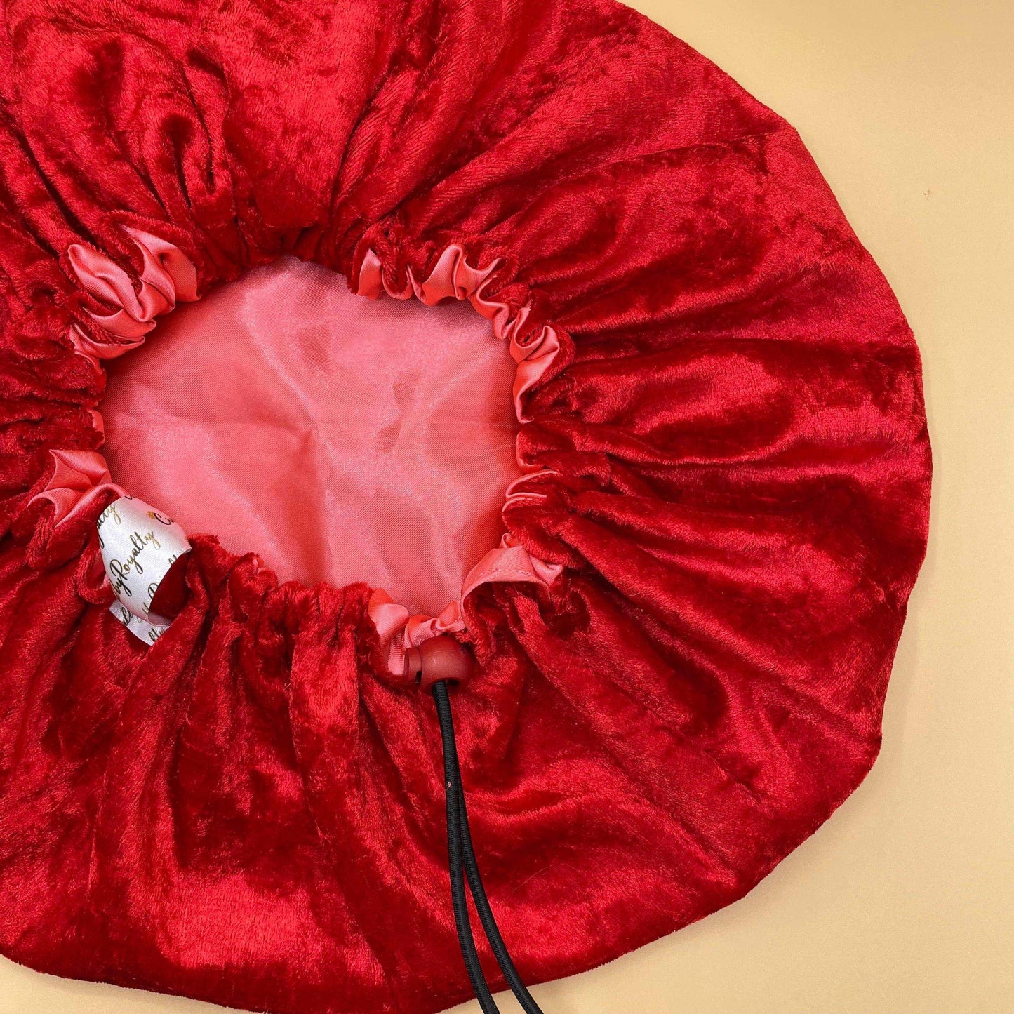 Cherry Ruby - Satin Bonnet drawstring - Crowned by Royalty