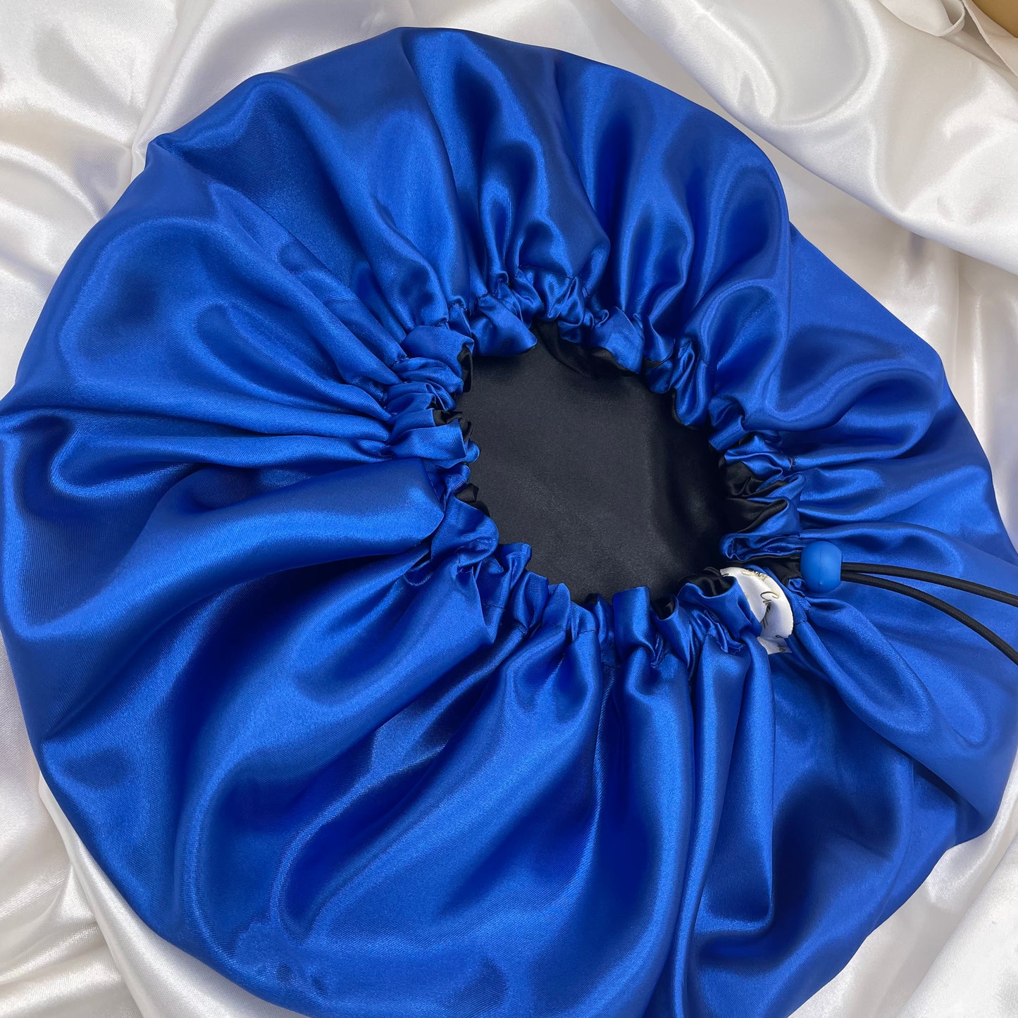 Reversible Satin Bonnets – Deep Blue & Soft Sky Blue Collection