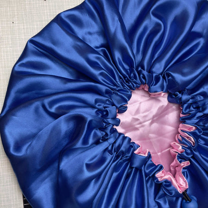 Royal Blush – Reversible Satin Drawstring Bonnet