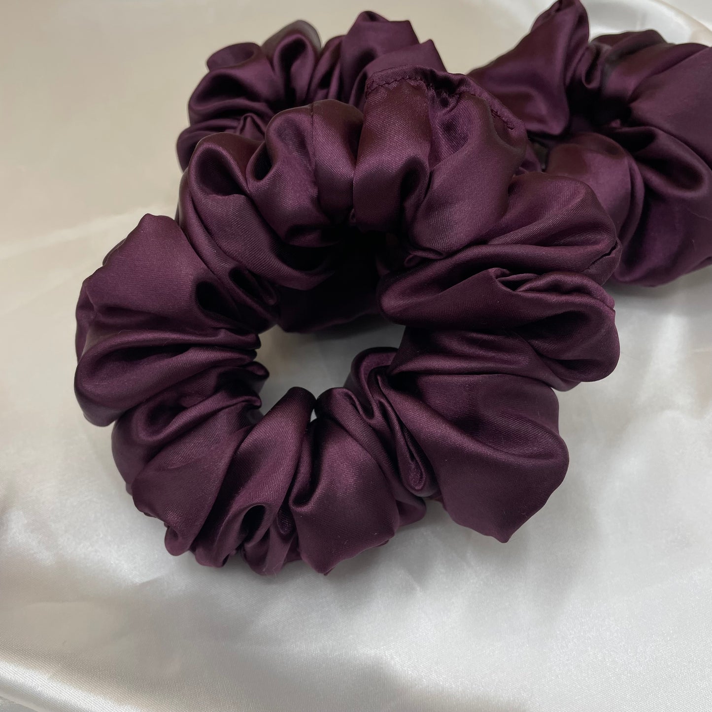 Burgundy Extra-Large Satin Scrunchie