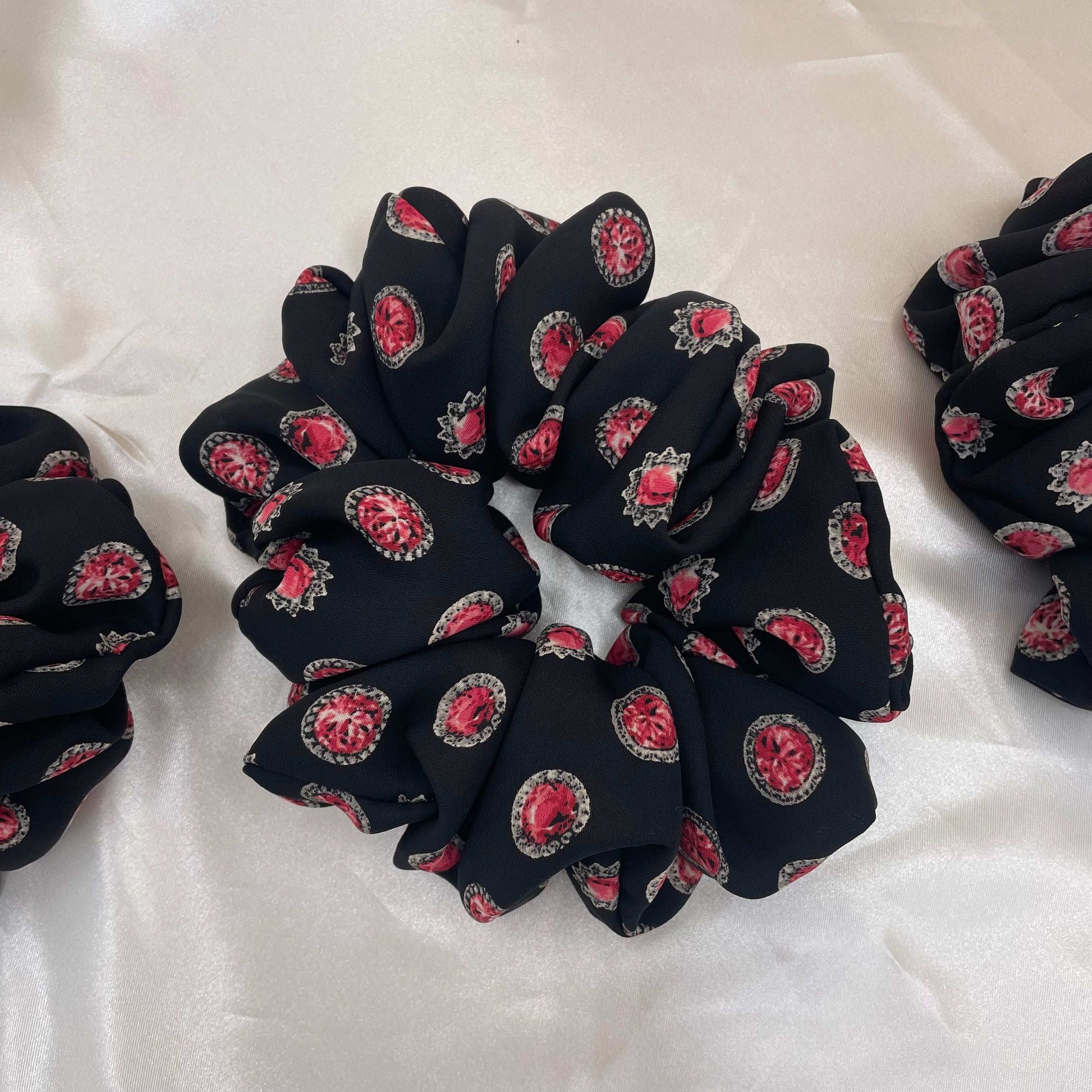 Regal Ruby Chiffon Scrunchie (Extra Large)