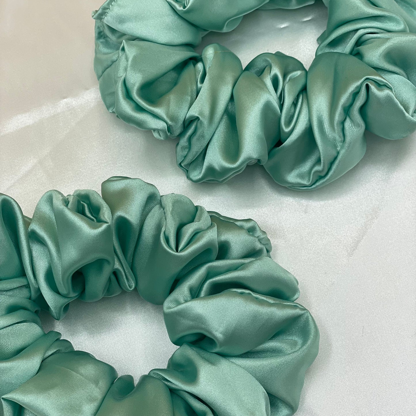 Mint Green Extra-Large Satin Scrunchie