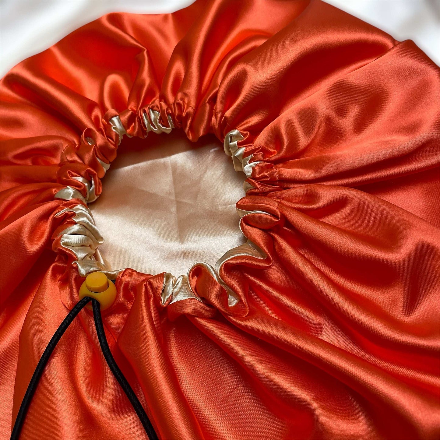 Golden Apricot - Drawstring Satin Bonnet