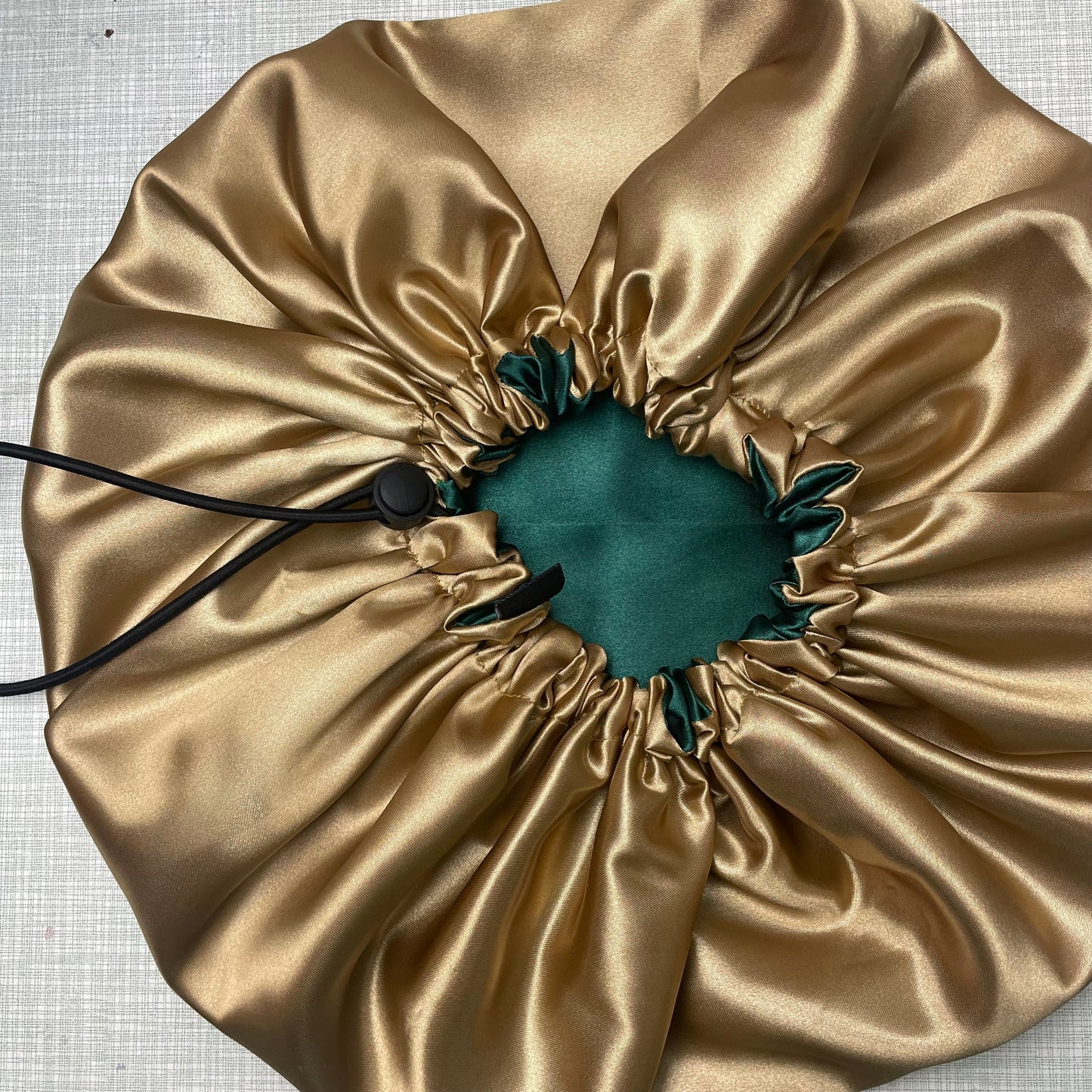 Golden Olive - Reversible Satin Bonnet