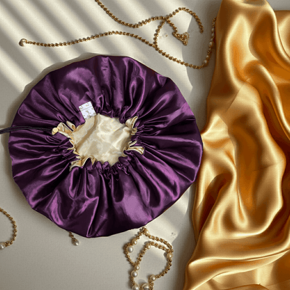 Golden Plum - Drawstring Satin Bonnet