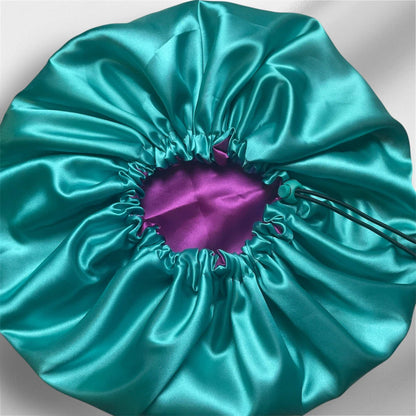 Minty Violet - Satin Bonnet Drawstring