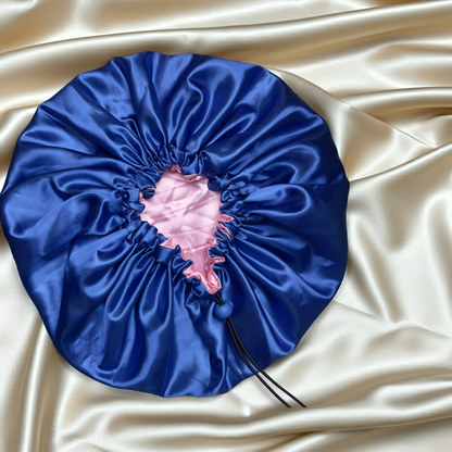 Royal Blush – Reversible Satin Drawstring Bonnet