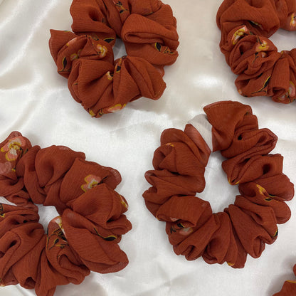 Caramel - Satin Scrunchies