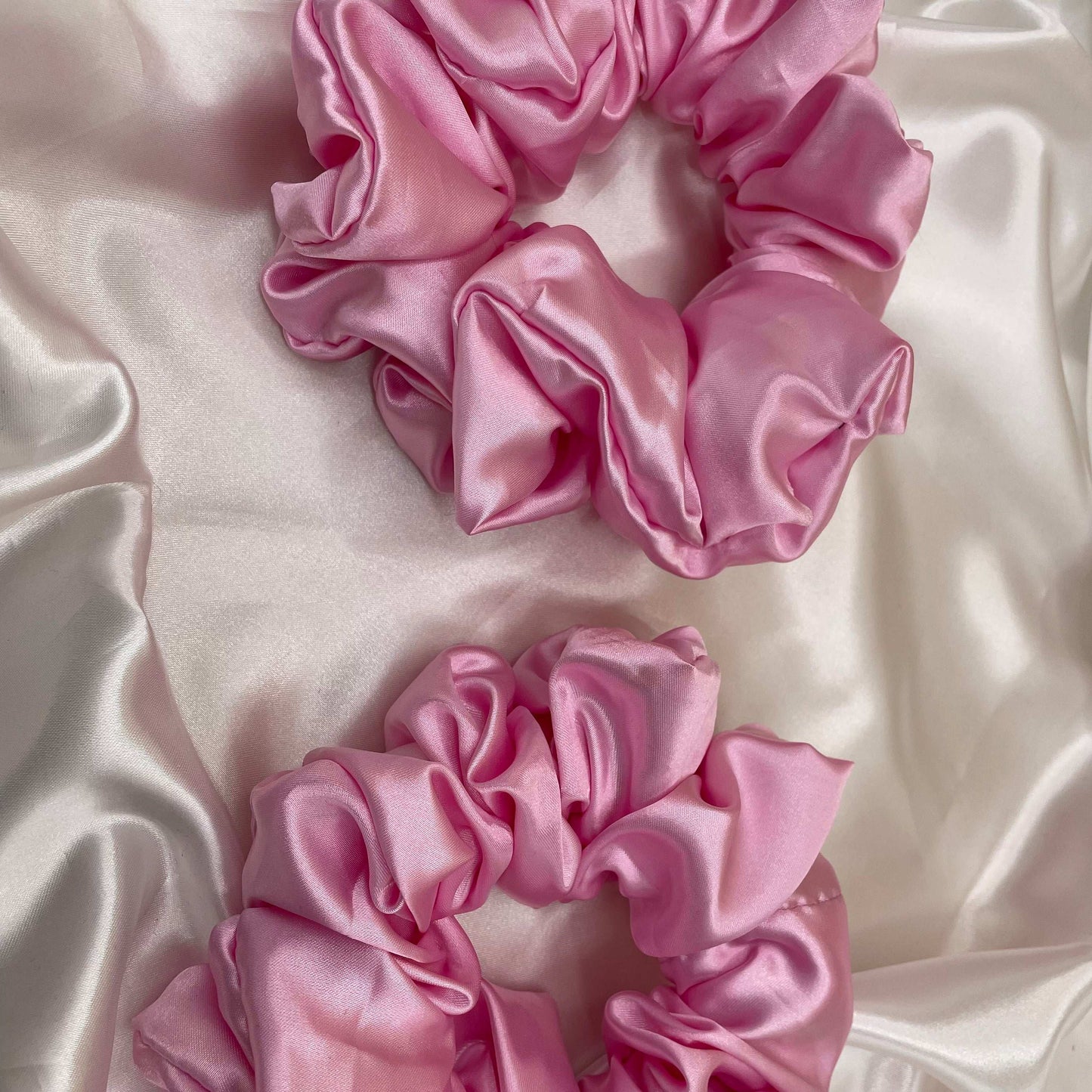 Blush Petal - Extra Large Satin Scrunchie (Light Pink)