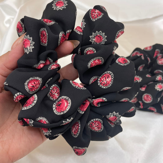 Regal Ruby Chiffon Scrunchie (Extra Large)