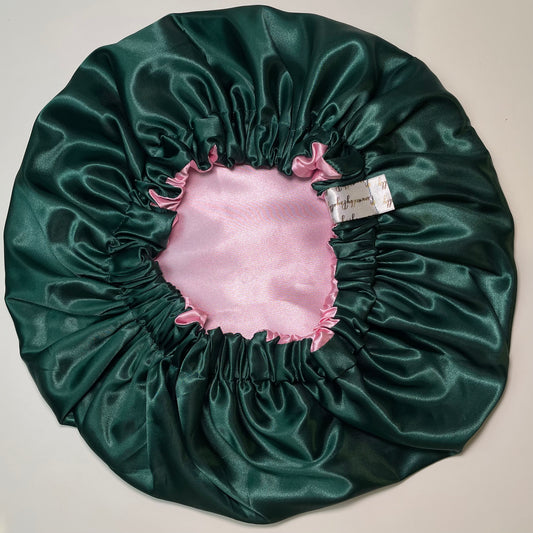 Blush Sage - Reversible Satin Bonnet - Adjustable & Versatile Hair Protection