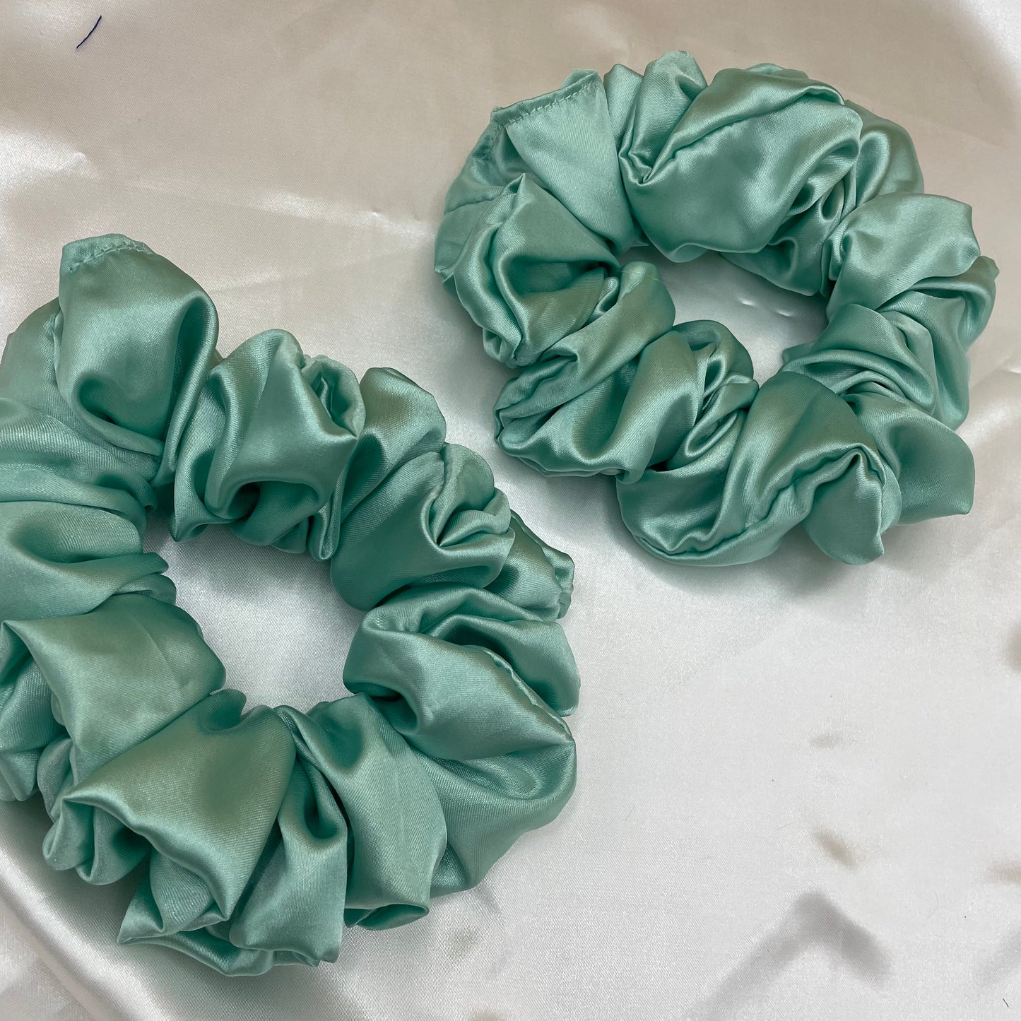 Mint Green Extra-Large Satin Scrunchie