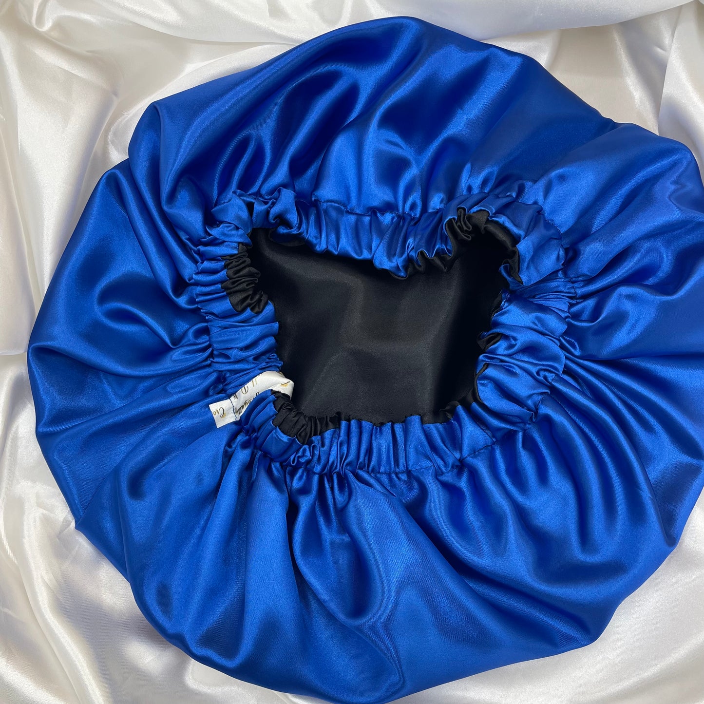 Reversible Satin Bonnets – Deep Blue & Soft Sky Blue Collection