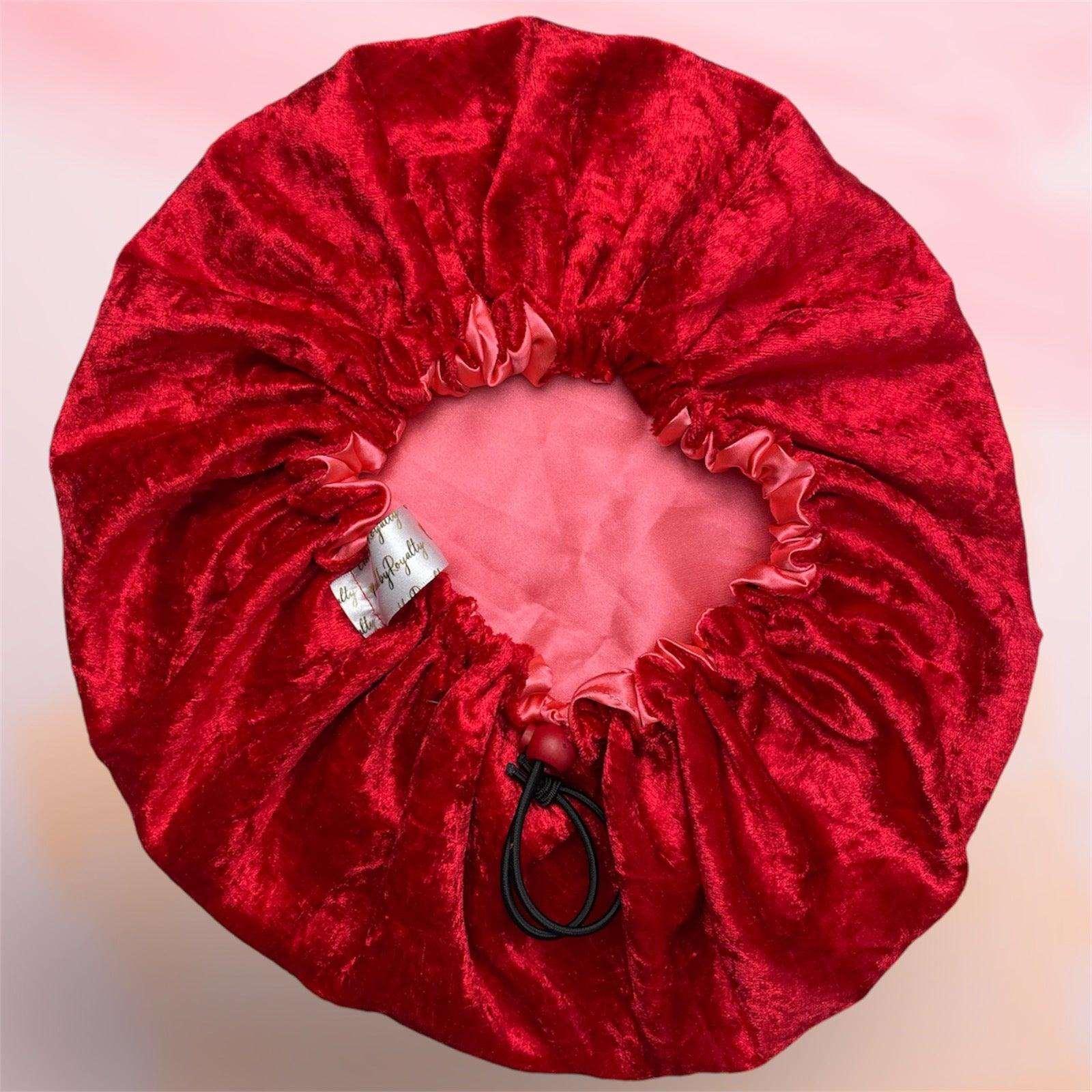 Cherry Ruby - Satin Bonnet drawstring - Crowned by Royalty