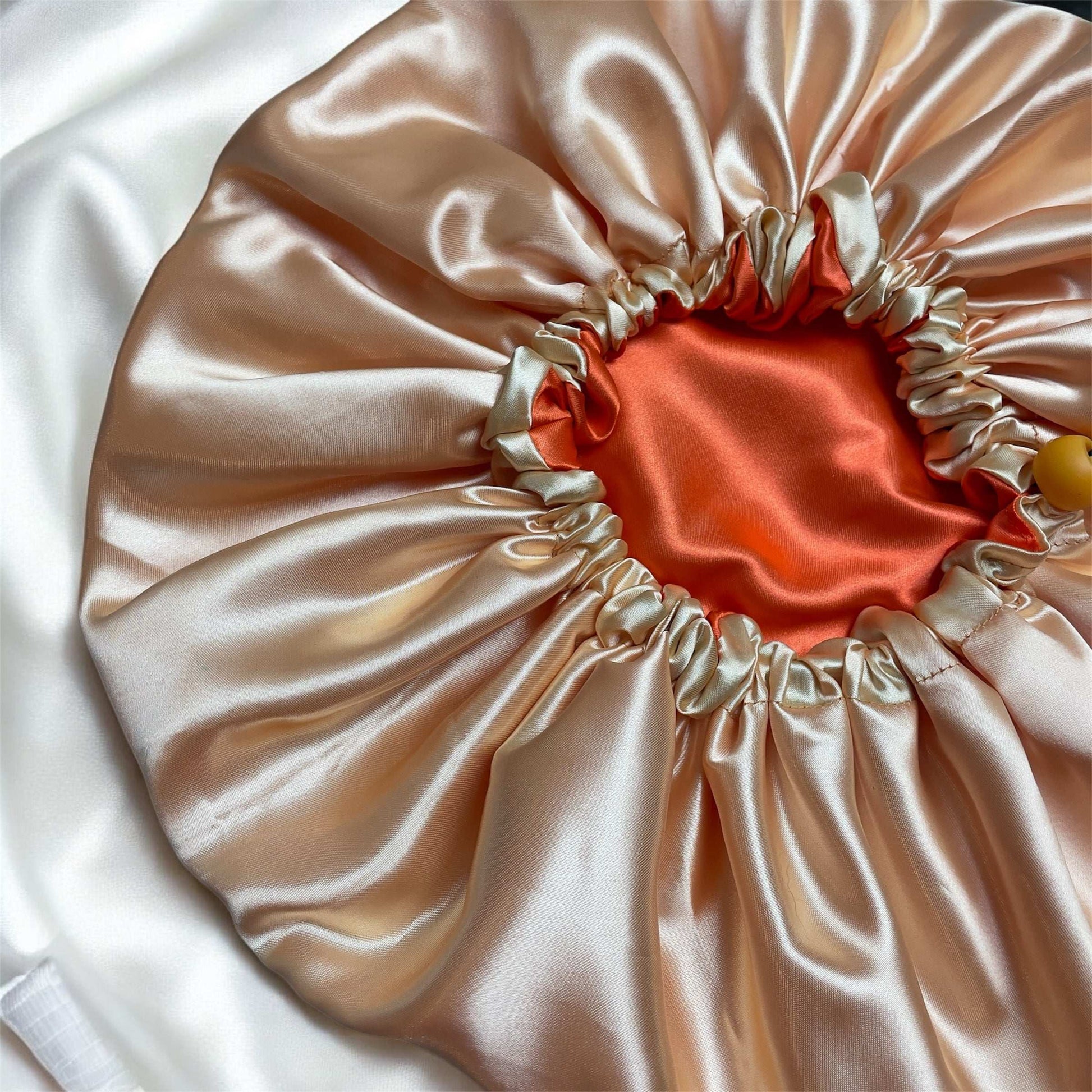 Golden Apricot - Drawstring Satin Bonnet