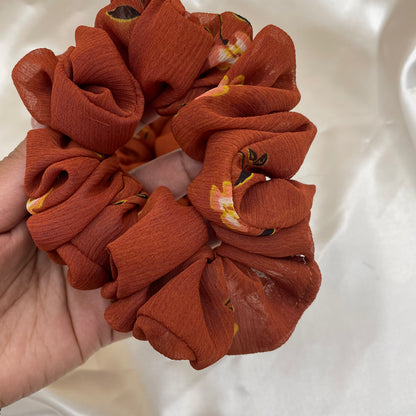 Caramel - Satin Scrunchies