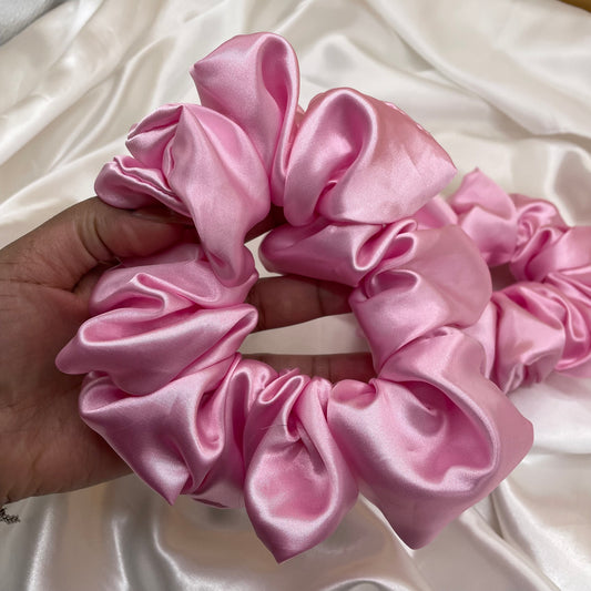 Blush Petal - Extra Large Satin Scrunchie (Light Pink)