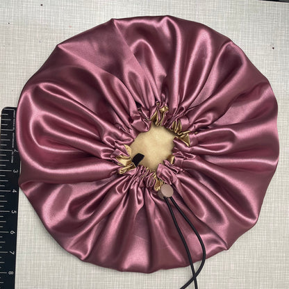 Rosewood Blush - Reversible Satin Bonnet