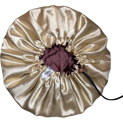 Chestnut Gold Reversible - Satin Bonnet drawstring