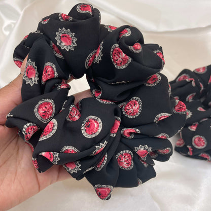 Regal Ruby Chiffon Scrunchie (Extra Large)